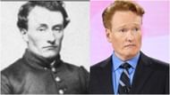Conan O'Brien and his lookalike (Images via Wikimedia Commons & Getty)